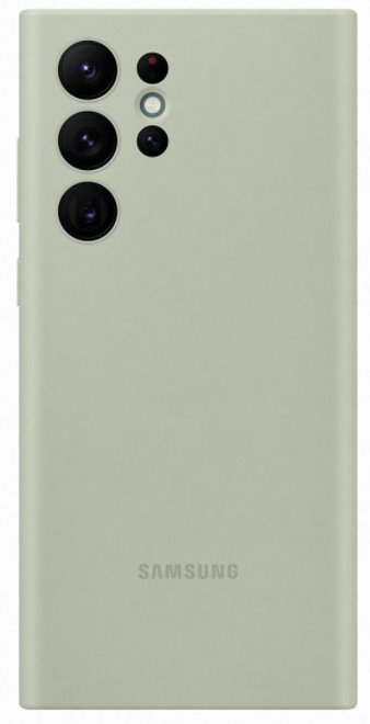 Samsung Silikonový zadní kryt pro Samsung Galaxy S22 Ultra Olive Green