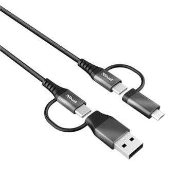 TRUST kabel KEYLA, 4-in-1, USB, 1m