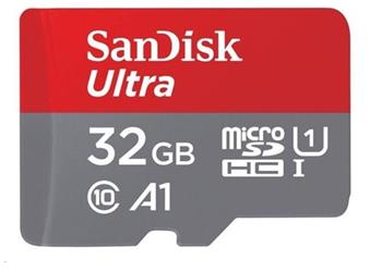 SanDisk MicroSDHC karta 32GB Ultra (120MB/s, A1 Class 10 UHS-I, Android - Tablet Packaging, Memory Zone App) + adaptér