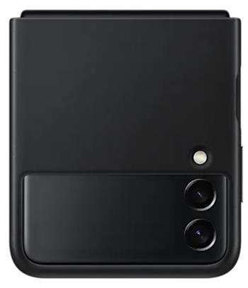 Samsung Kožený zadní kryt Z Flip3 Black