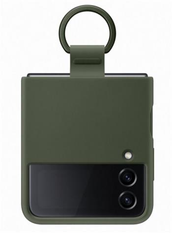 Samsung silikonový zadní kryt s držákem pro Galaxy Z Flip 4, Khaki