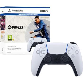 Sony PS5 DualSense, bílý + Fifa 23