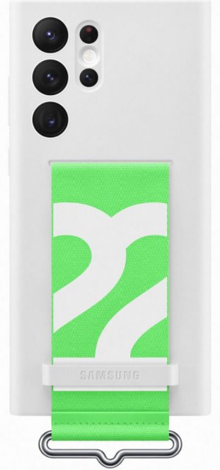 Samsung Silikonový kryt s poutkem pro Samsung Galaxy S22 Ultra White