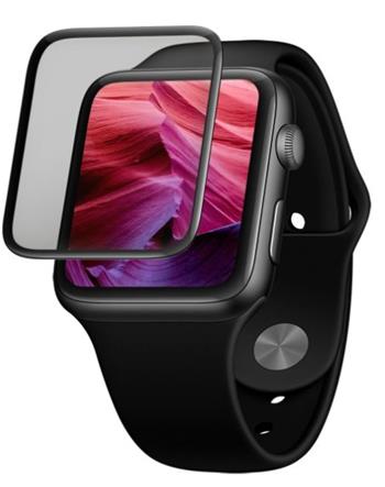 Ochranné tvrzené sklo FIXED 3D Full-Cover pro Apple Watch 44mm s aplikátorem, s lepením přes celý displej, černé