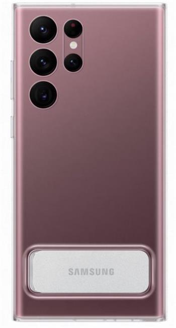 Samsung Průhledný zadní kryt se stojánkem pro Samsung Galaxy S22 Ultra Transparent